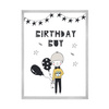 Birthday poster Birthday guy 21X29.7 cm + silver frame
