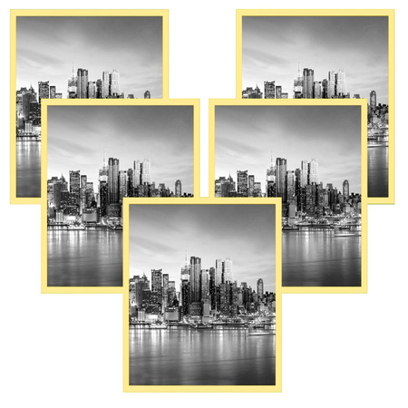 5x Frame Yellow 40x50, I L13,15,030, Plexiglass