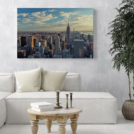 Canvas Print Architecture Sunset Manhattan 120X60 cm