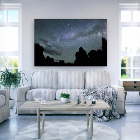Canvas Print Nature Space Mountains Darkness Night 90x60