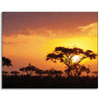 Canvas Print Savannah Tree Sunset 100x80 cm