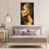 Canvas Print Profile of a Golden Woman Modern Style 80x120 cm