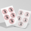 STICKERS with LOGO Square with print Waterproof Text Photo 90x90 mm