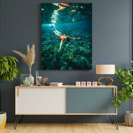 Canvas Print People Ocean Diving 30x40 cm