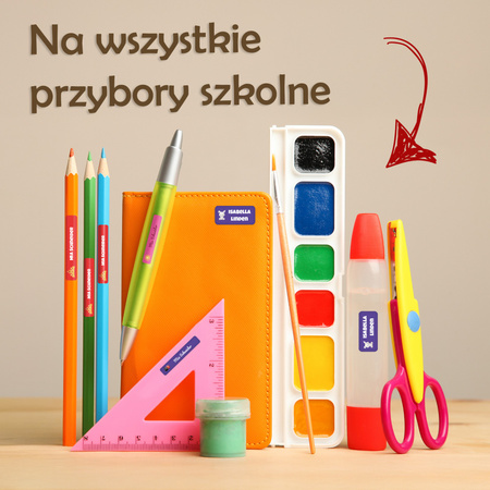 Personalized Waterproof Name Stickers for Kindergarten and School 55x8 mm