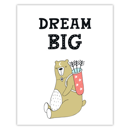 Poster Children's Dream big_2 40X50 cm + silver frame