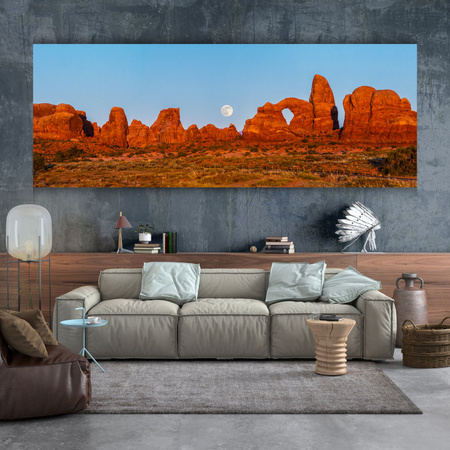 Canvas Print Nature Moon on Arches 120X40