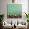 Canvas Print Colored Crayons 90x90
