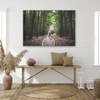 Canvas Print Youth Bike in the Forest 90x60