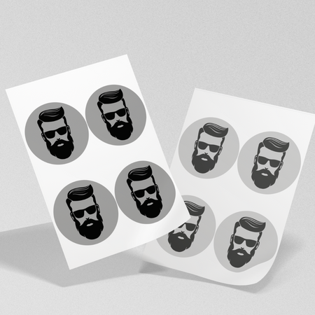 STICKERS with LOGO Square with print Waterproof Text Photo 10x10 cm