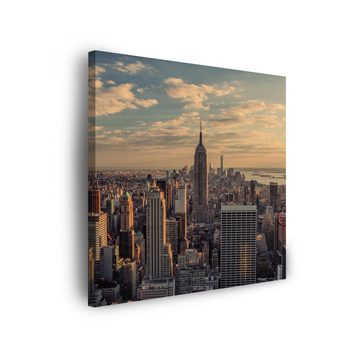 Canvas Print Architecture Sunset Manhattan 40x40 cm