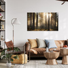 Canvas Print Sun in the Forest Cold Colors Grass 120x80 cm