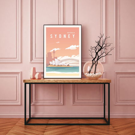 Poster City of Sydney_2 40X50 cm + gold frame