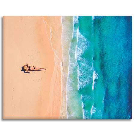 Canvas Print Woman Bikini Beach Water 100x80 cm