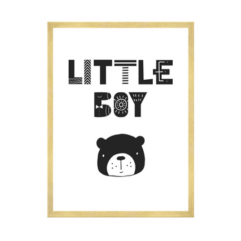 Children's poster Little boy 40X50 cm + gold frame