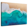 Canvas Print Beach People Waves Water Holidays 100x80 cm