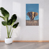 Canvas Painting Oil Style Gray Big Elephant 80x120 cm