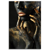 Canvas Print Woman Fingers Golden Spots Art 80x120 cm