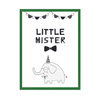 Little mister Birthday Poster 21X29.7 cm + green frame