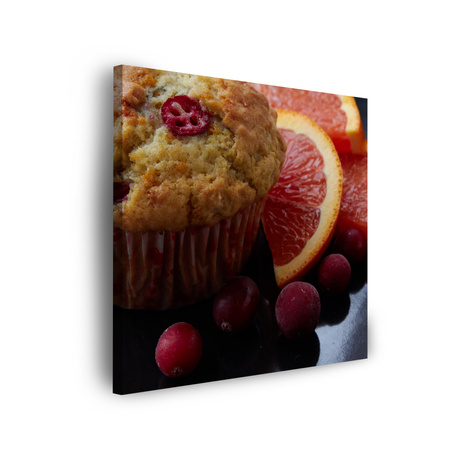Canvas Print Kitchen Cake with Fruits 40x40 cm