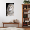 Canvas Print Bright Lion Hair White Majesticity 80x120 cm