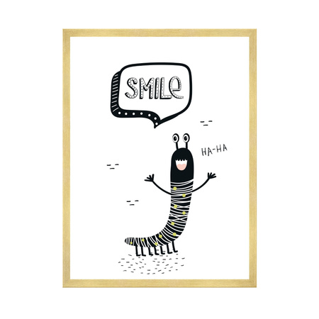 Children's Smile poster 40X50 cm + gold frame