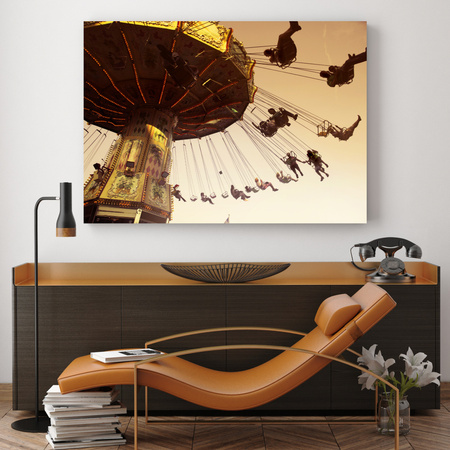 Canvas Print People Carousel 40x30 cm