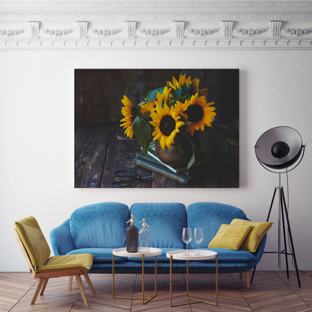 Canvas Print Botany Sunflowers in a Vase 40x30 cm