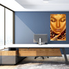 Canvas Print Woman with a Golden Face Jewelry Art 80x120 cm