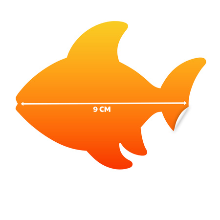 LOGO STICKERS Shape Outline with Print Waterproof Text Photo 90x90 mm