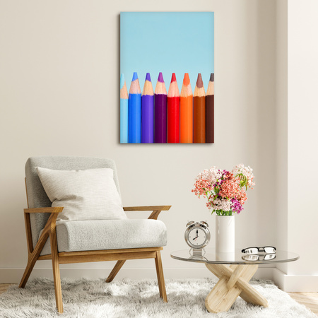 Canvas Print Rainbow Crayons 80x120