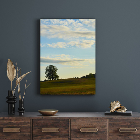 Canvas Print Nature Tree in Field 40x120 cm