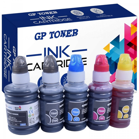 Replacement ink kit for Epson C13T00R140 Epson EcoTank L7160 L7180 ET7700 ET7750 L7188 - GP-E105/106CMYK