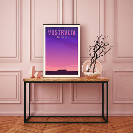 Country Australia poster 40X50 cm + gold frame
