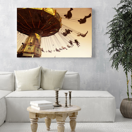Canvas Print People Carousel 40x30 cm