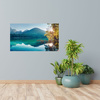 Canvas Print Sun Over Mountains Lake Water Peace 100x80 cm