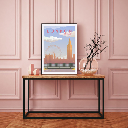 Poster of the City of London 40X50 cm + gold frame
