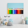 Canvas Print Rainbow Crayons 90x60
