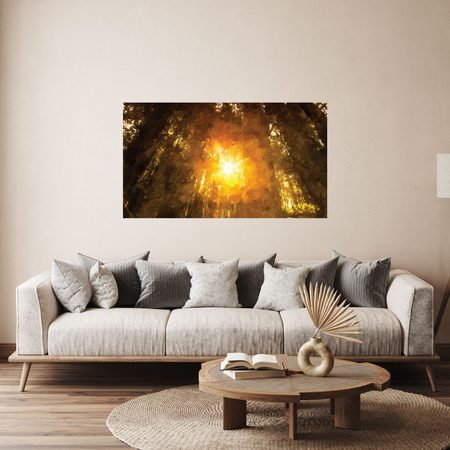 Canvas Print Forest in the Sunlight Pastels 100x80 cm