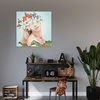 Canvas Print Nature Plants Girl Body 90X90 cm