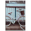 Canvas Print Vintage Bike in the City by the Bridge 80x120