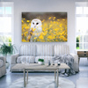 Canvas Print White Owl Flowers Nature Meadow 90x60