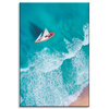 Canvas Print Sailboat Waves Sand Shore 80x120 cm