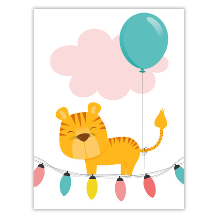 Children's Tigger Poster 30X40 cm + white frame