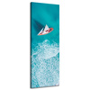 Canvas Print Sailboat Waves Sand Shore 40x120 cm