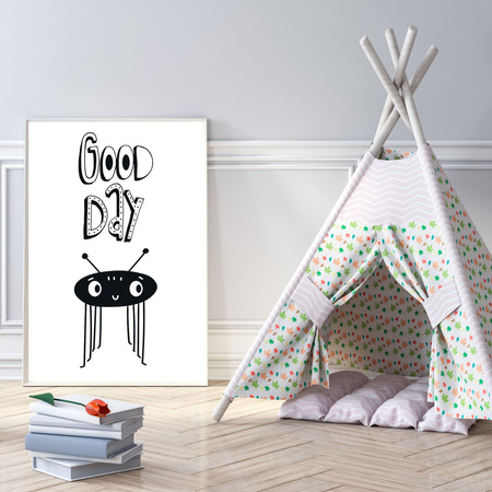 Children's poster Good day_3 40X50 cm + gold frame