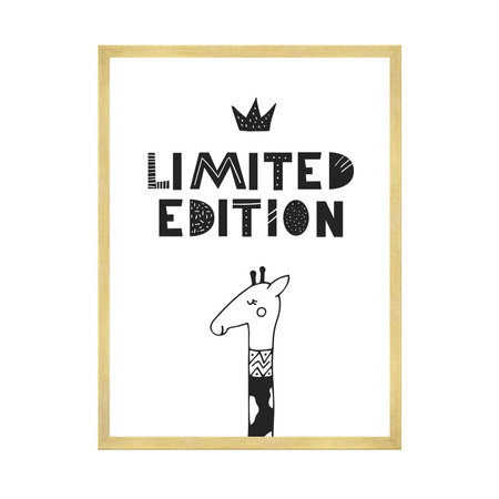 Children's poster Limited edition 40X50 cm + gold frame