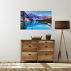 Canvas Print River Mountains Nature Forests 100x80 cm