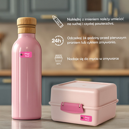 Personalized Waterproof Name Stickers for Kindergarten and School 30x13 mm