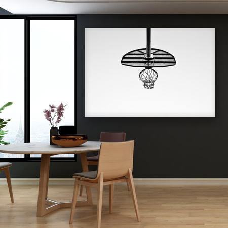 Canvas Print Youth Basketball Basket Black and White 90x60